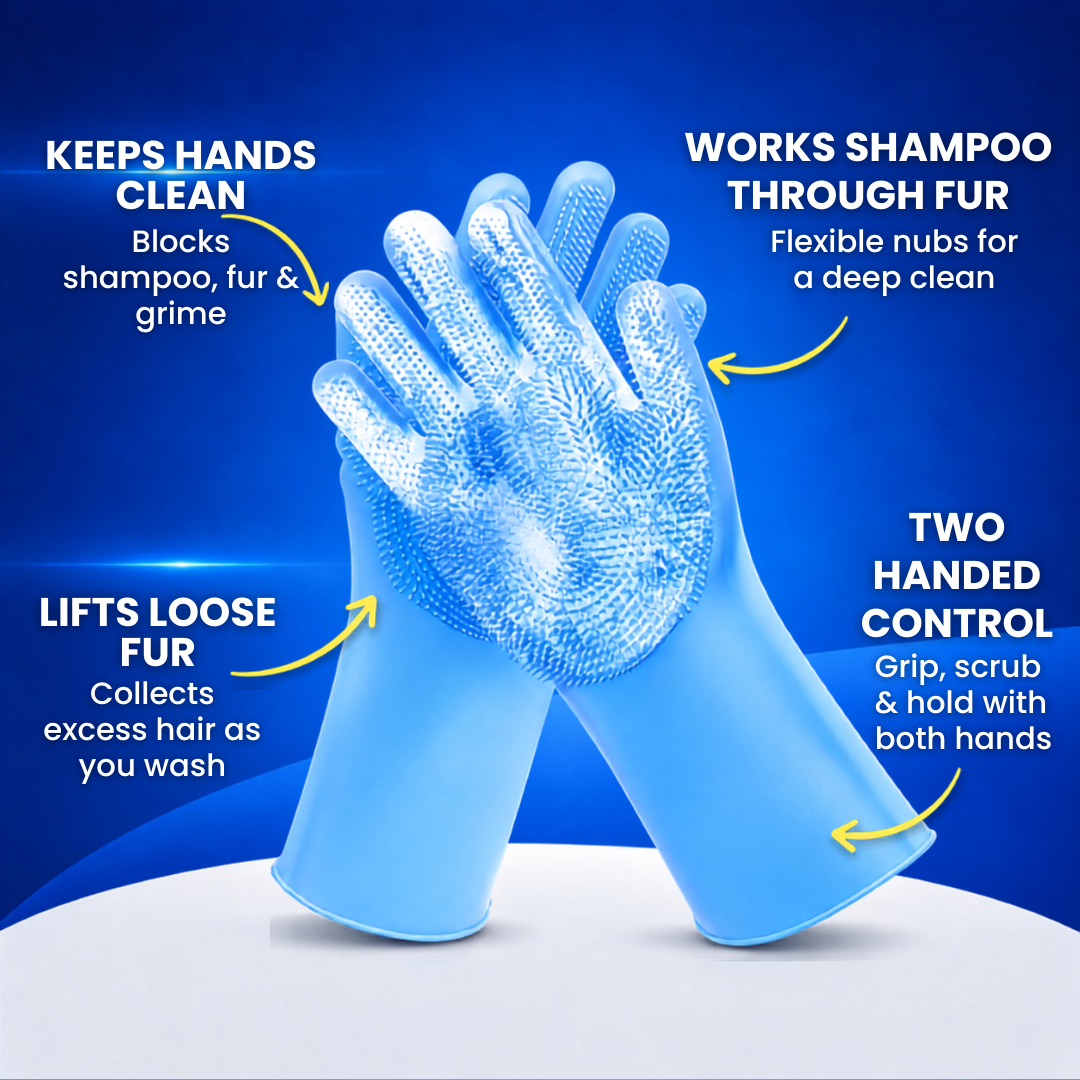 PupWash Silicone Dog Wash Gloves