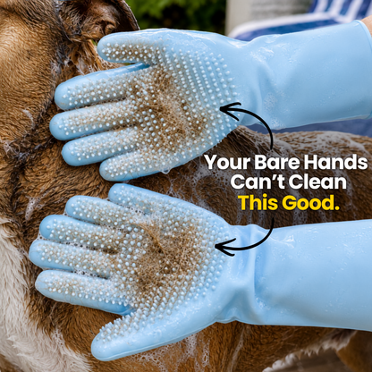 PupWash Silicone Dog Wash Gloves