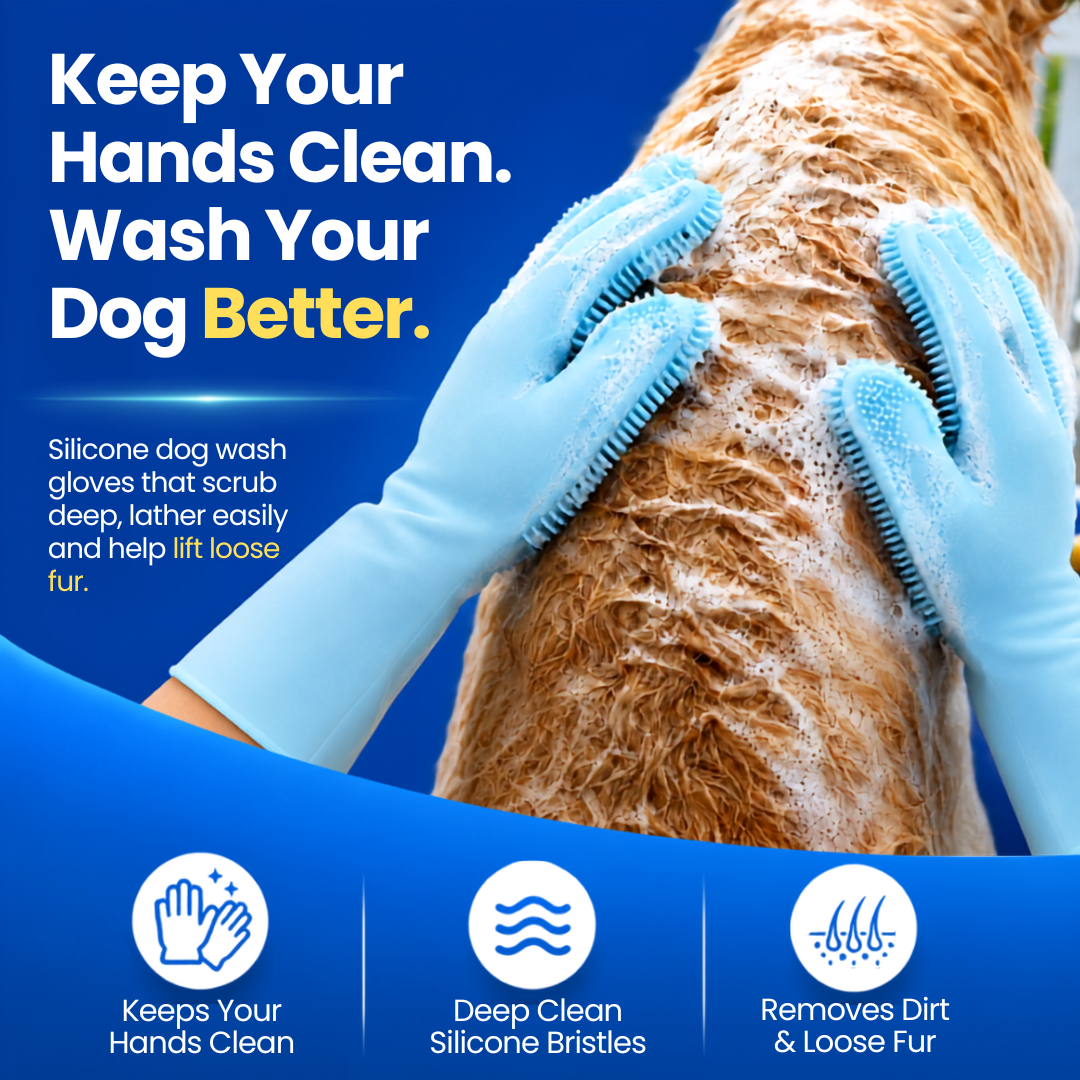 PupWash Silicone Dog Wash Gloves