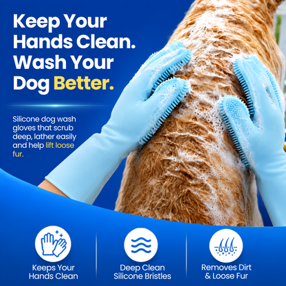 PupWash Silicone Dog Wash Gloves